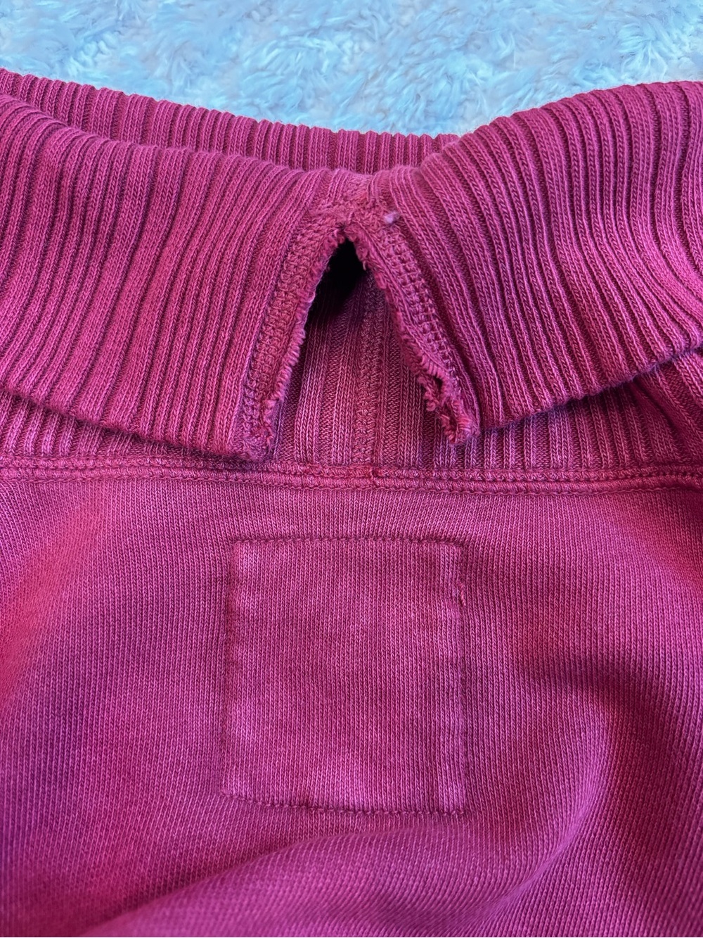Aerie Red Oversized Cropped Turtleneck Sweatshirt, Medium - Picture 7 of 10